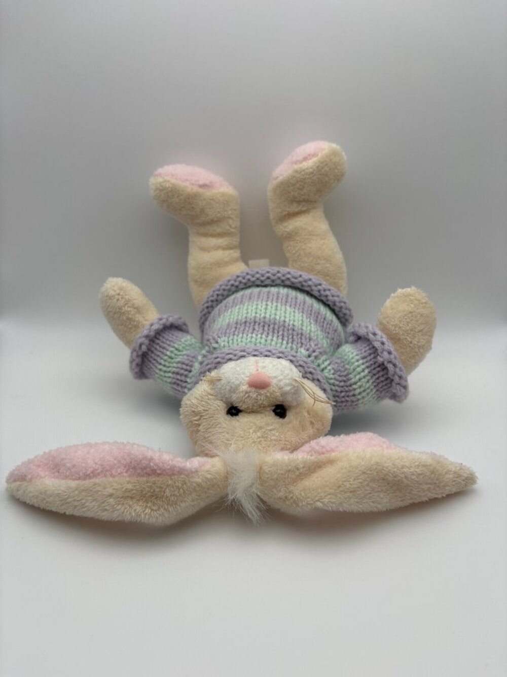 Hudson's Bay Animal Adventure White Easter Bunny Rabbit Stuffie Y2K (SKU: 884TO) - Picture 6 of 7
